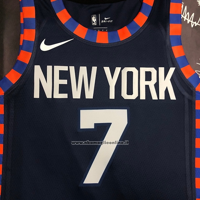 Maglia New York Knicks Carmelo Anthony #7 Citta Edition 2019-20 Blu